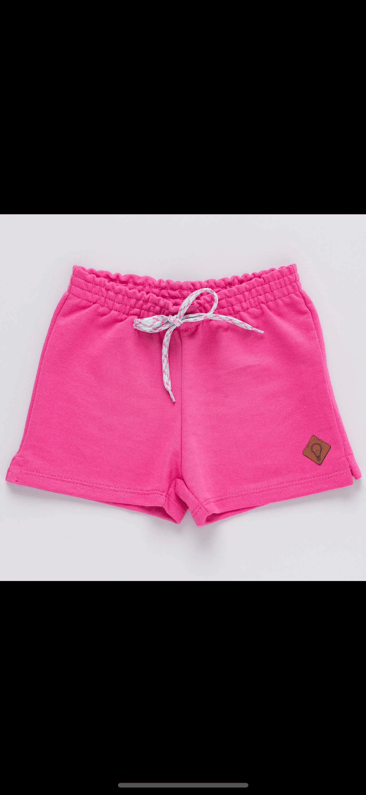 SHORTS MENINA MOLETINHO ROSA