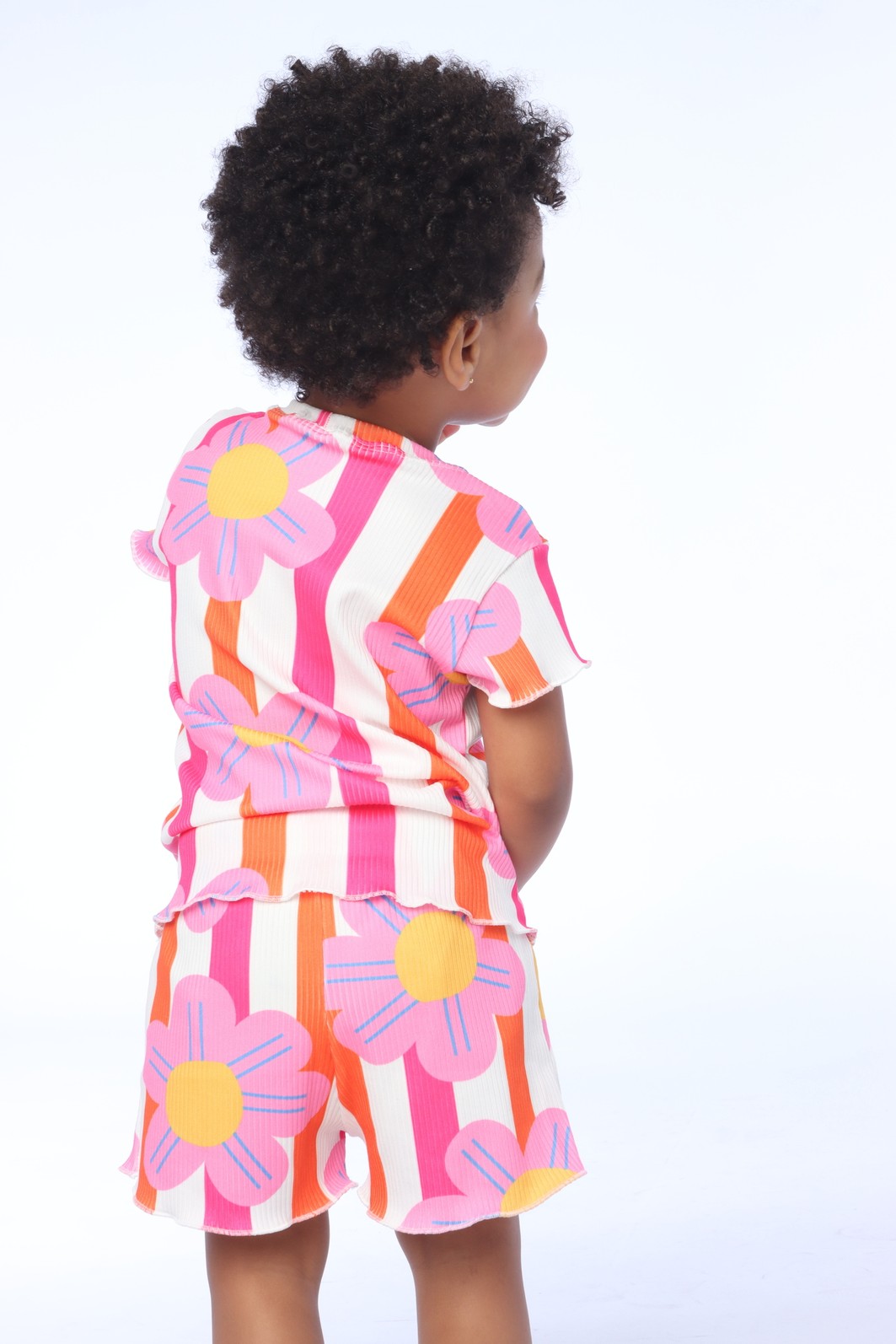 CONJUNTO MENINA BLUSA E SHORTS POWER FLOWER