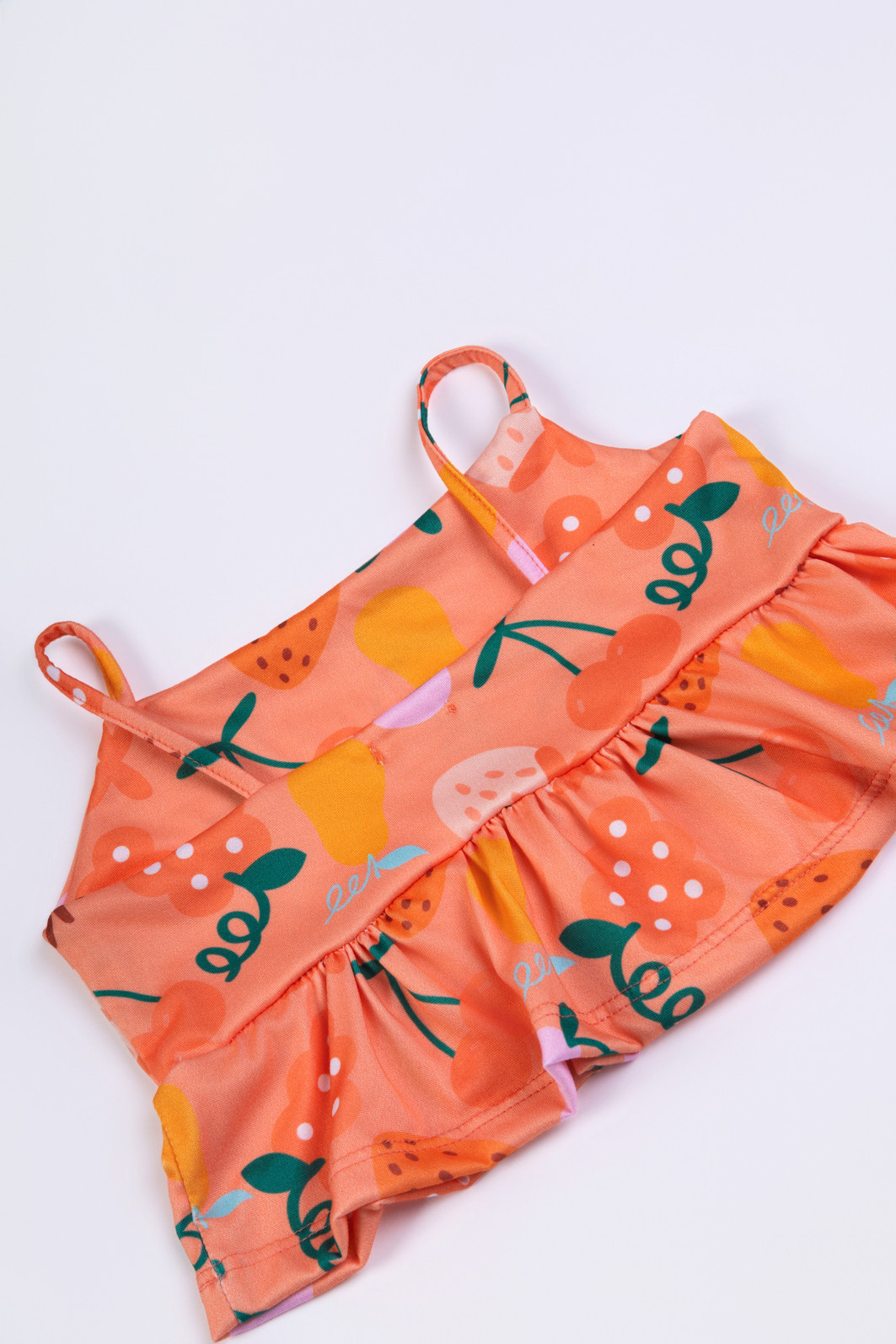 CONJUNTO MENINA BLUSA ALÇA E SHORTS FRUTINHAS