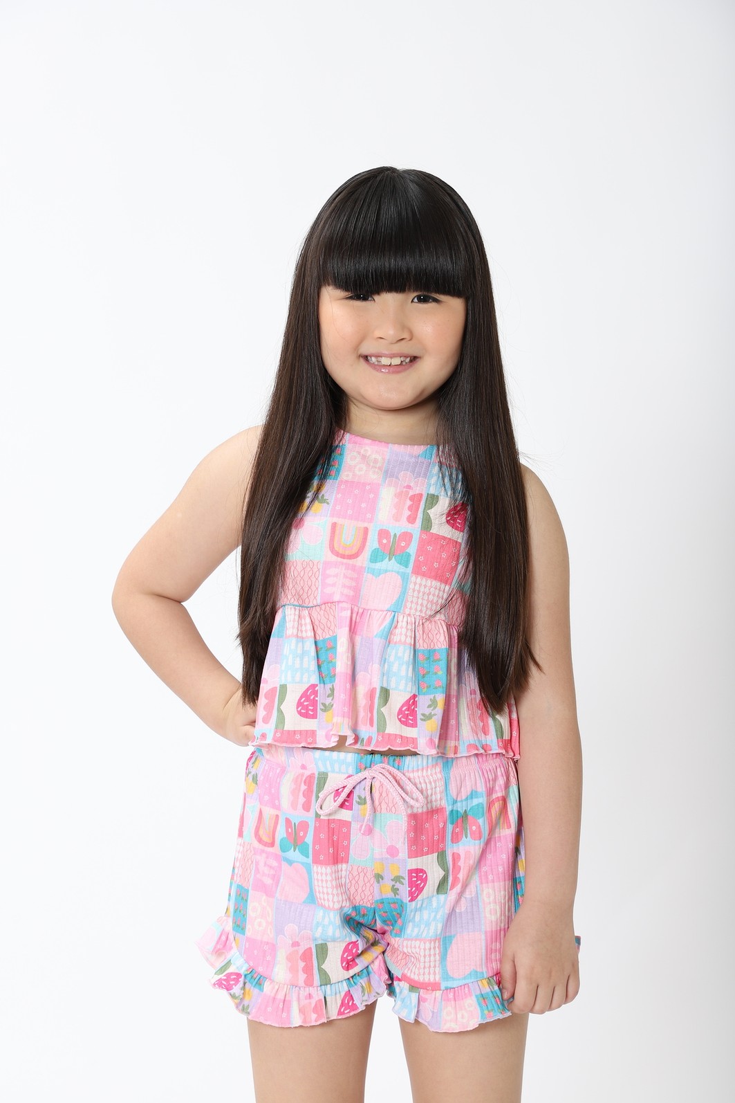 CONJUNTO MENINA BLUSA E SHORTS BLOOM