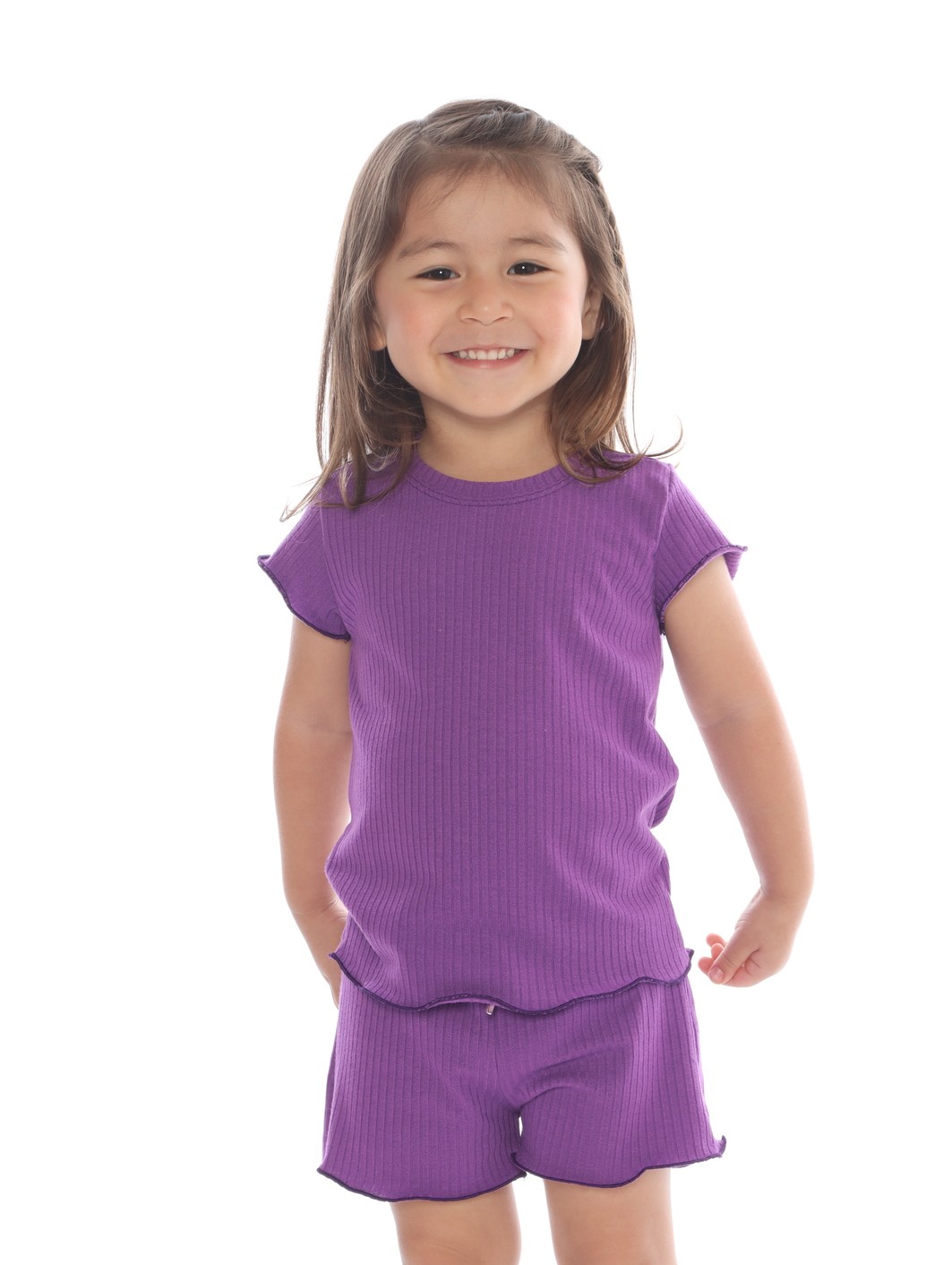 CONJUNTO MENINA BLUSA E SHORTS ROXO CONJUNTO MENINA BLUSA E SHORTS ROXO