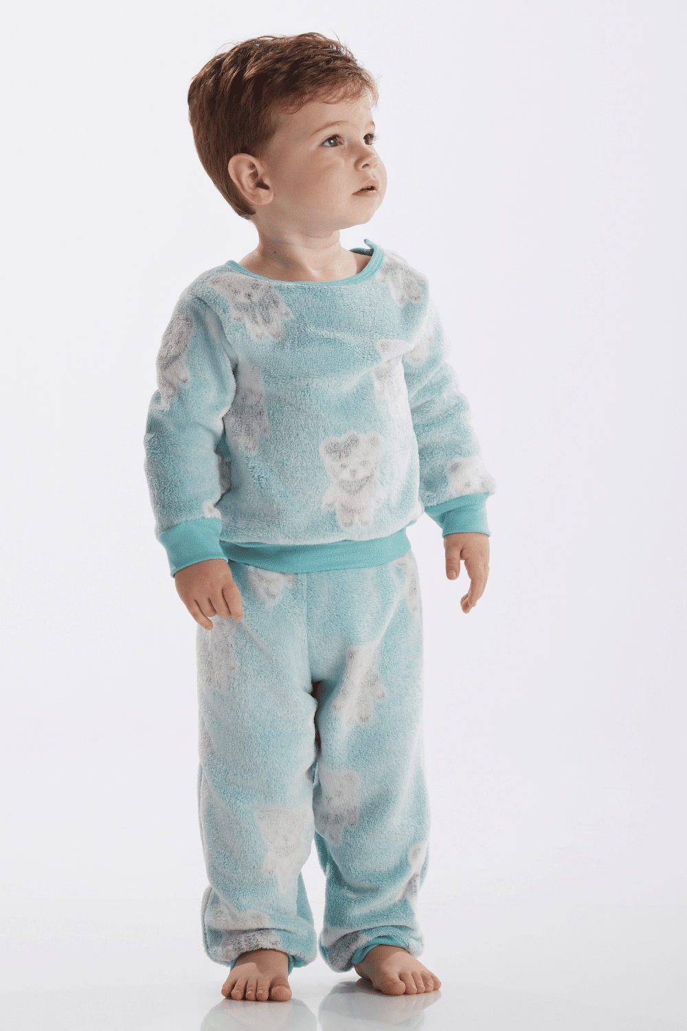 PIJAMA MANGA LONGA COM CALCA EM FLEECE ROTATIVO UNISSEX 