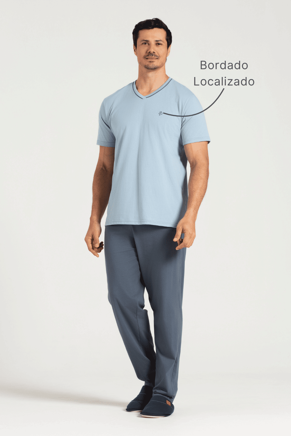 PIJAMA MEIA MANGA COM CALCA EM MEIA MALHA MASCULINO PIJAMA MEIA MANGA COM CALCA EM MEIA MALHA MASCULINO
