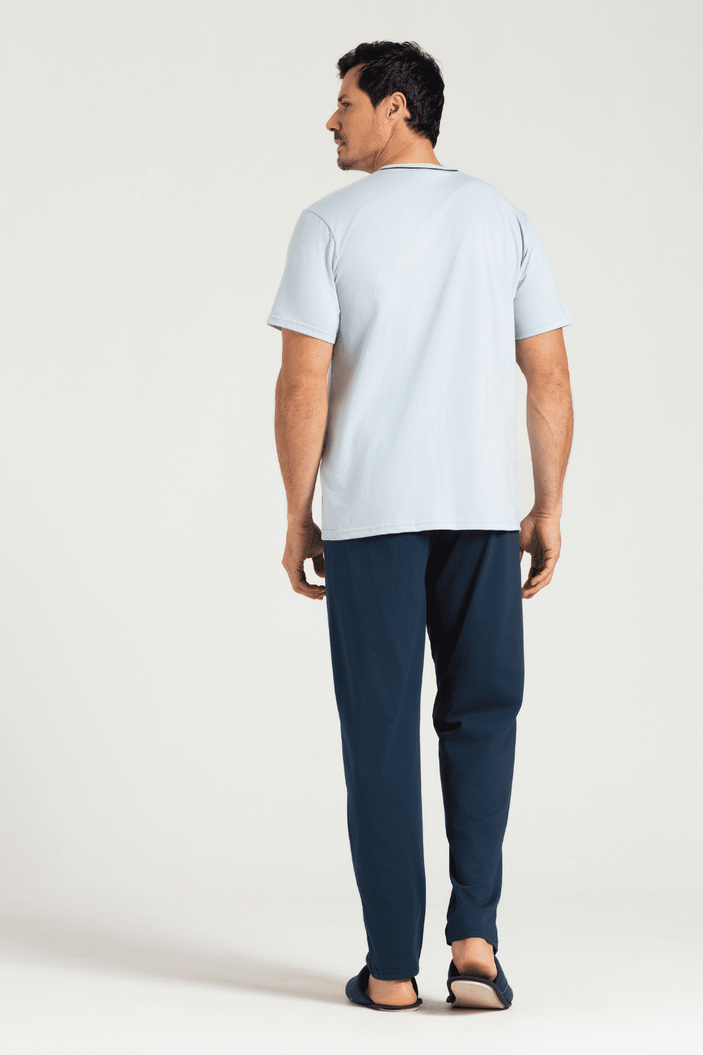 PIJAMA MEIA MANGA COM CALCA EM MEIA MALHA MASCULINO PIJAMA MEIA MANGA COM CALCA EM MEIA MALHA MASCULINO