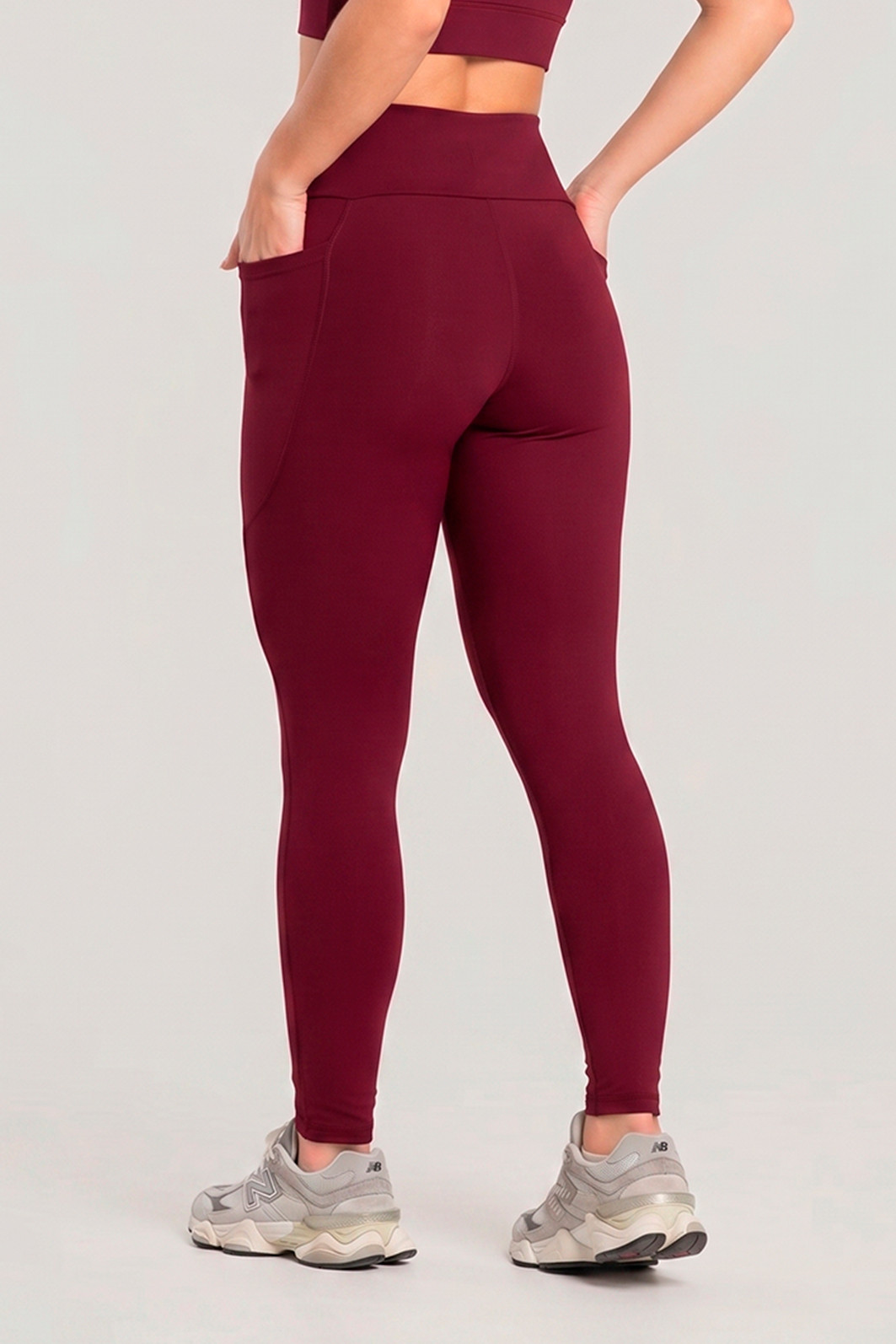 Legging Fitness Bolso Lateral Premium Bordô Legging Fitness Bolso Lateral Premium Bordô