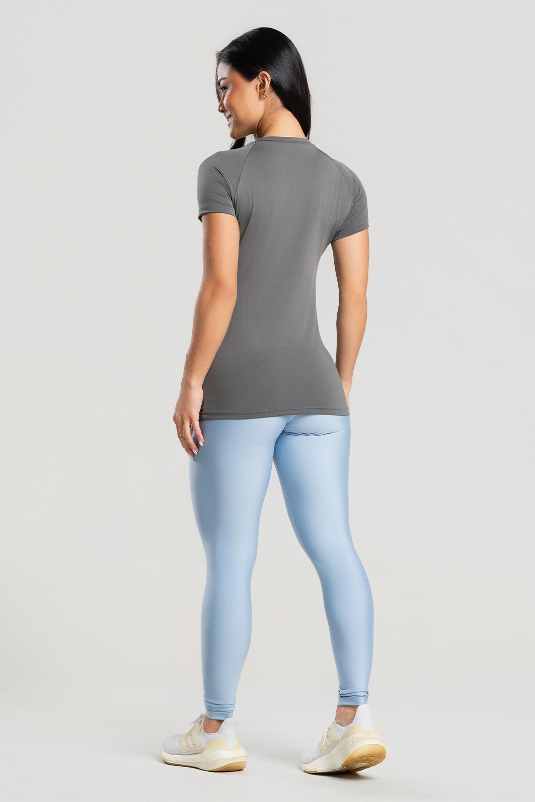 Camiseta Feminina Proteção UV Manga Curta Chumbo Camiseta Feminina Proteção UV Manga Curta Chumbo