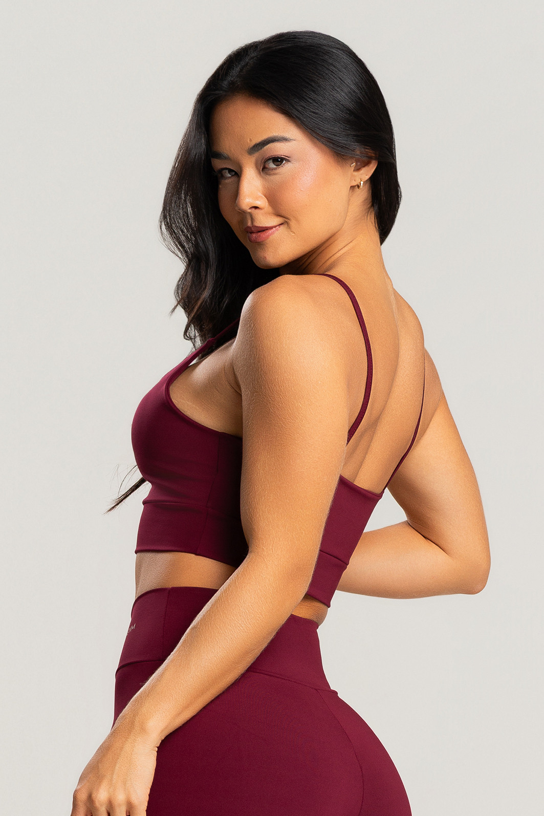 Top Feminino Fitness Bordô