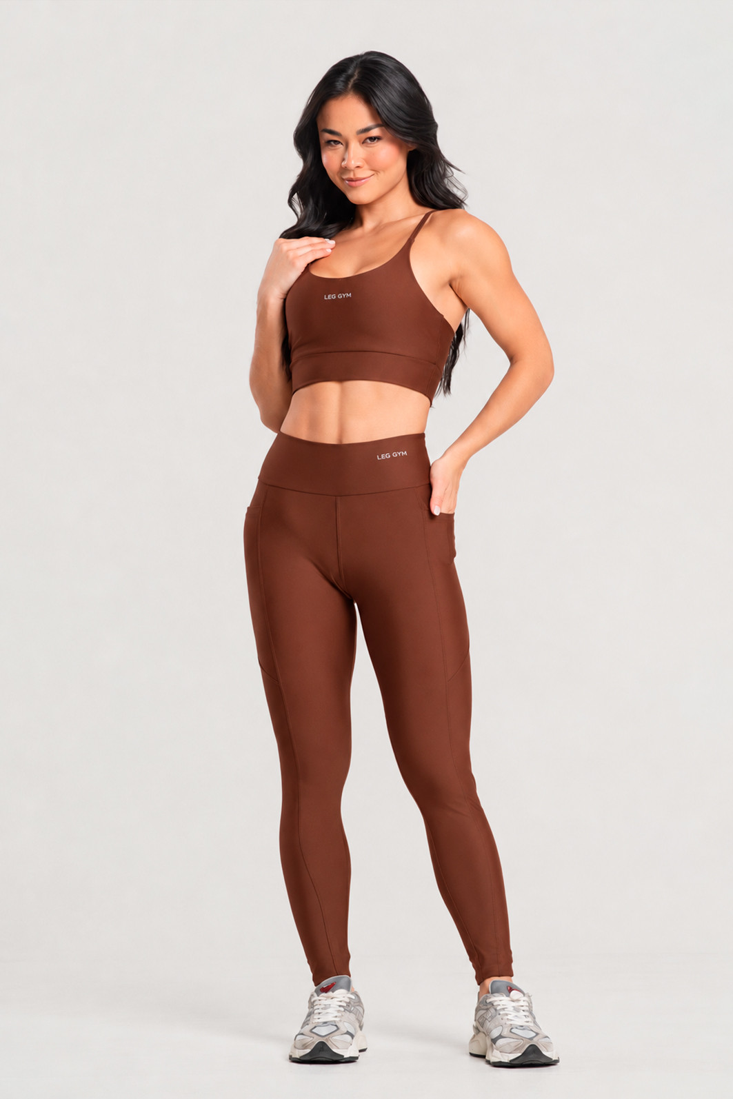 Legging Fitness Bolso Lateral Premium Avelã Legging Fitness Bolso Lateral Premium Avelã