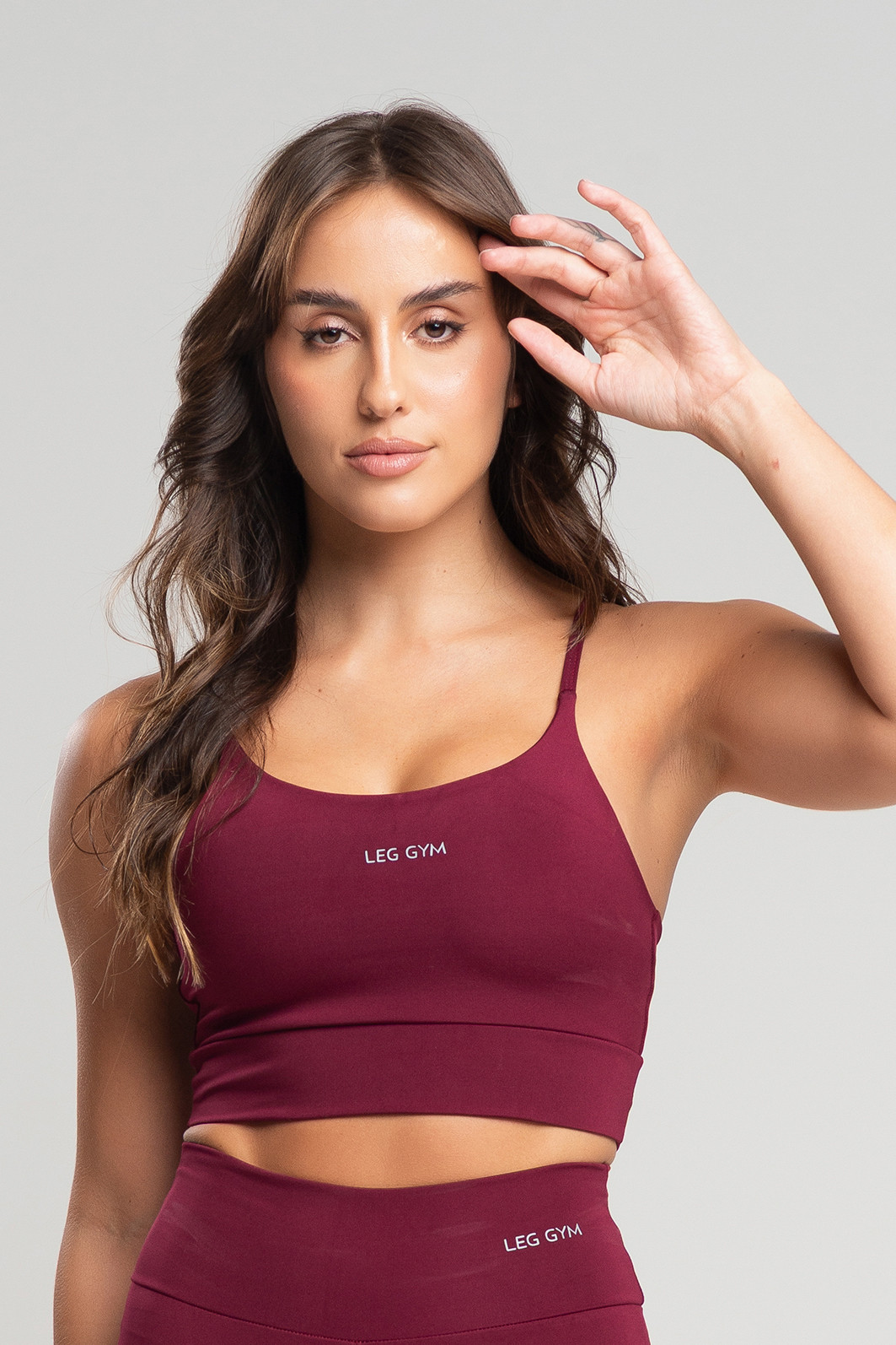 Top Feminino Fitness Bordô