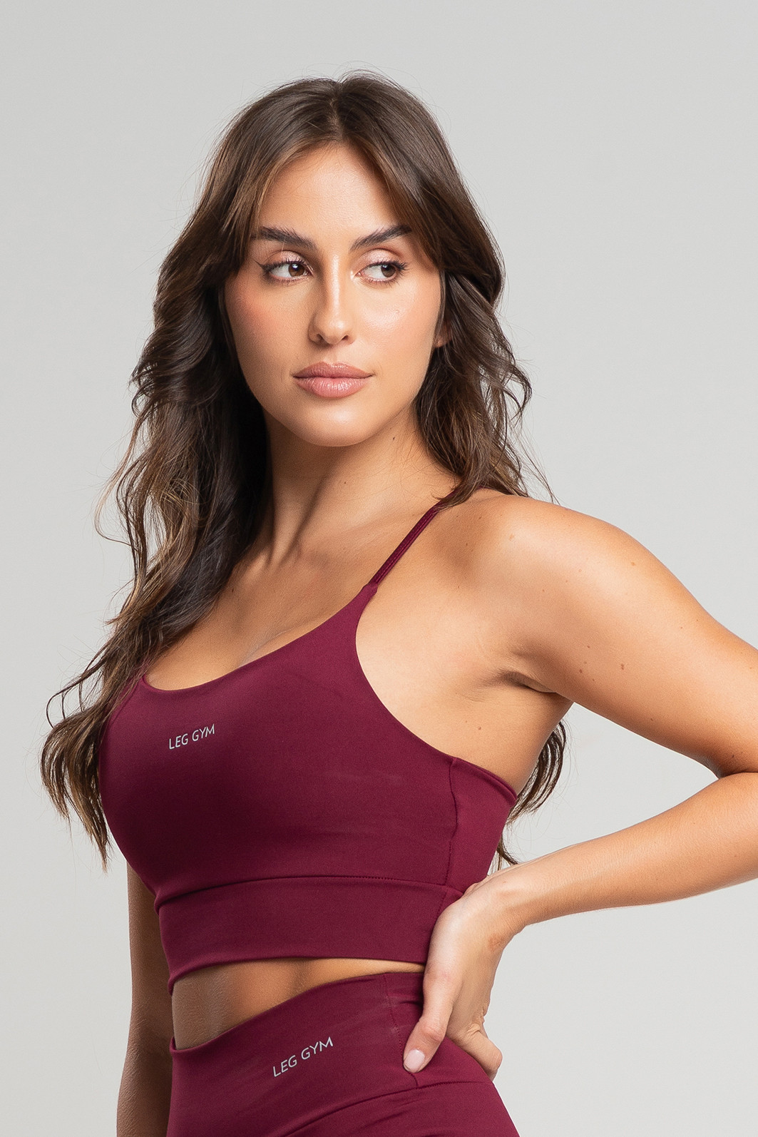 Top Feminino Fitness Bordô