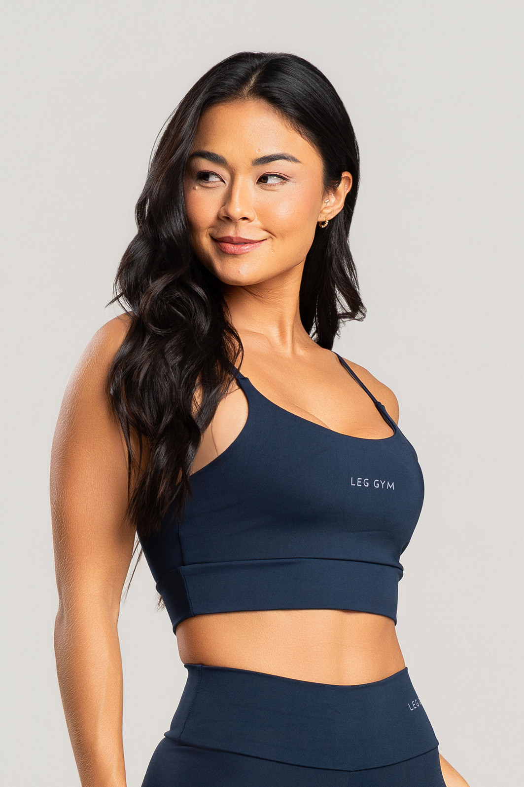 Kit Feminino Fitness Legging + Short + Top Marinho