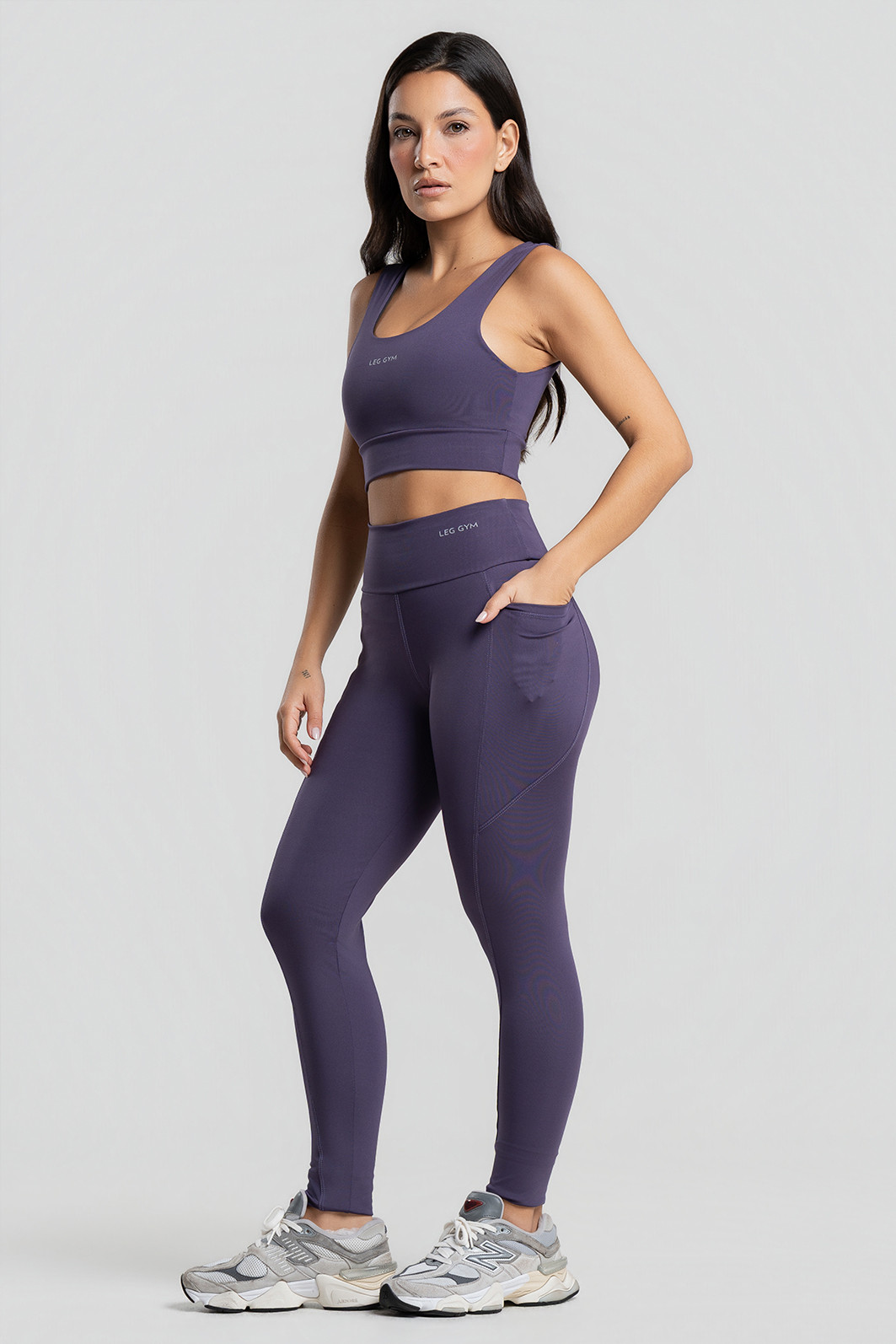 Legging Fitness Bolso Lateral Premium Petúnia Legging Fitness Bolso Lateral Premium Petúnia