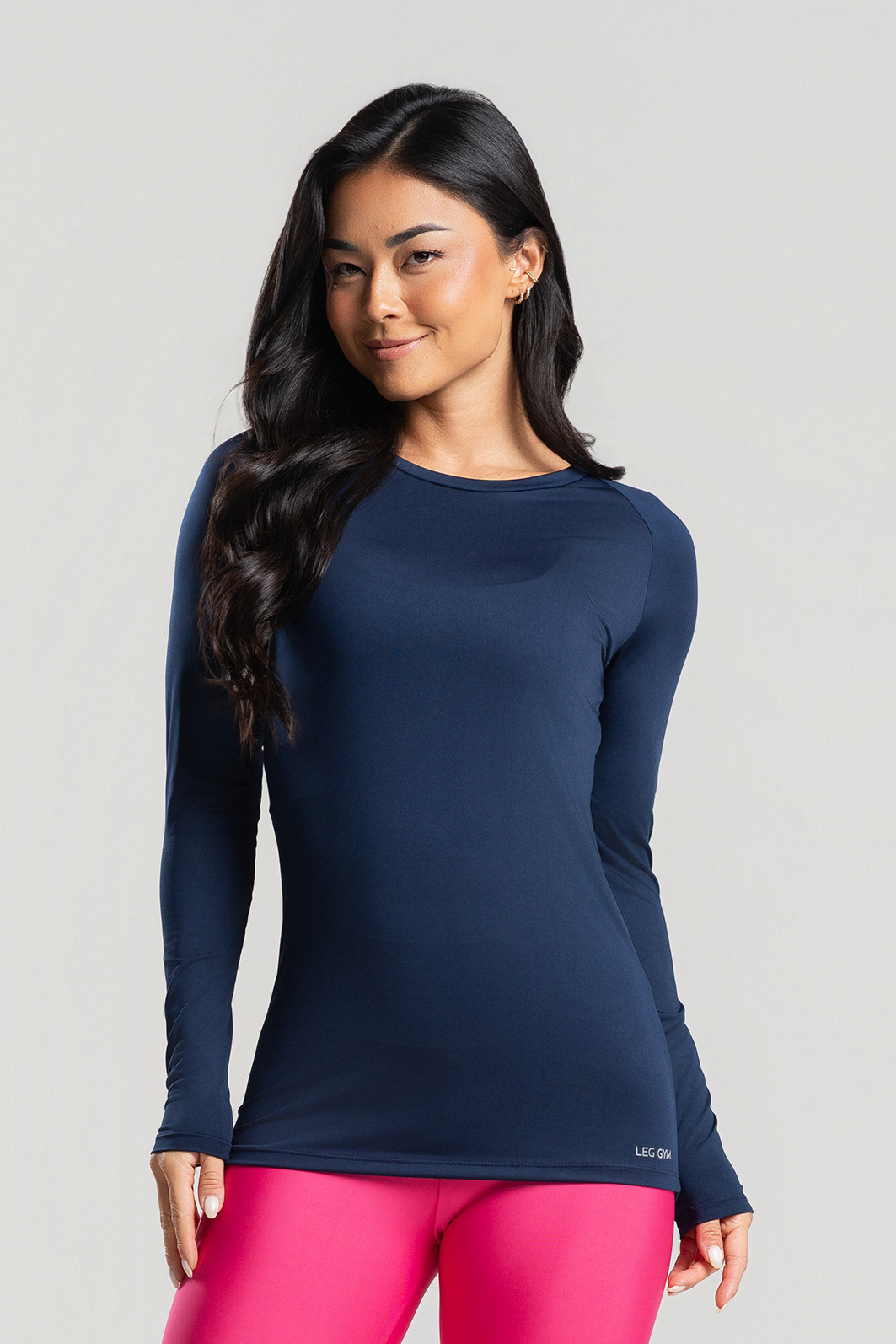 Camiseta Feminina Proteção UV Manga Longa Marinho Camiseta Feminina Proteção UV Manga Longa Marinho