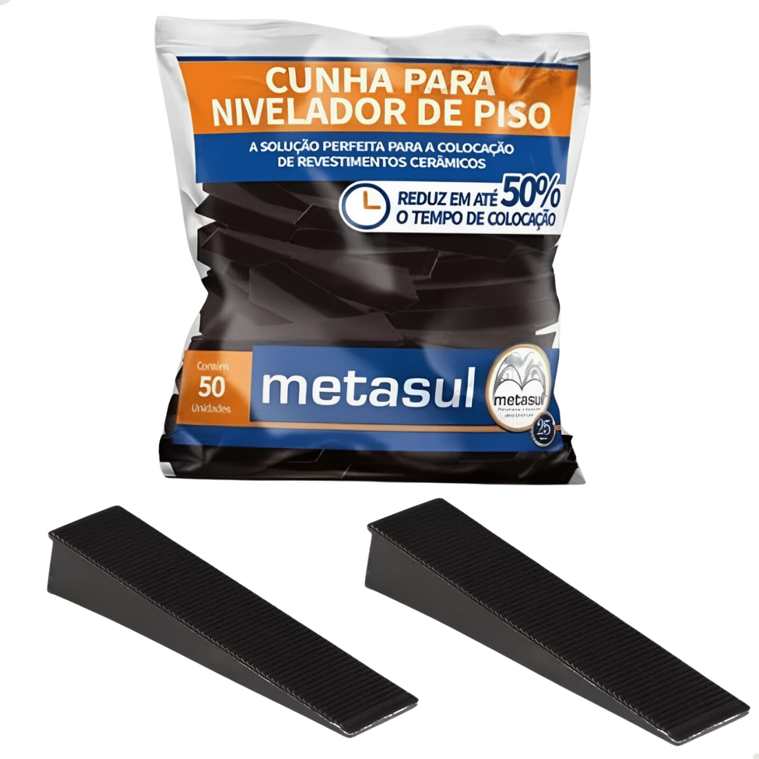 Cunha Nivelador de Porcelanato 50 Unidades - Metasul Cunha Nivelador de Porcelanato 50 Unidades - Metasul