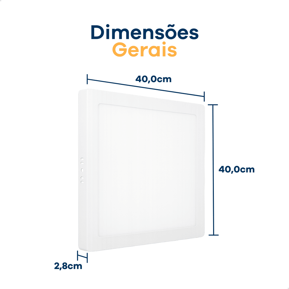 Painel Plafon Solara 40x40 30W Q-S – Luz Forte e Econômica Painel Plafon LED Solara 40x40 30W, iluminação forte e econômica para ambientes internos