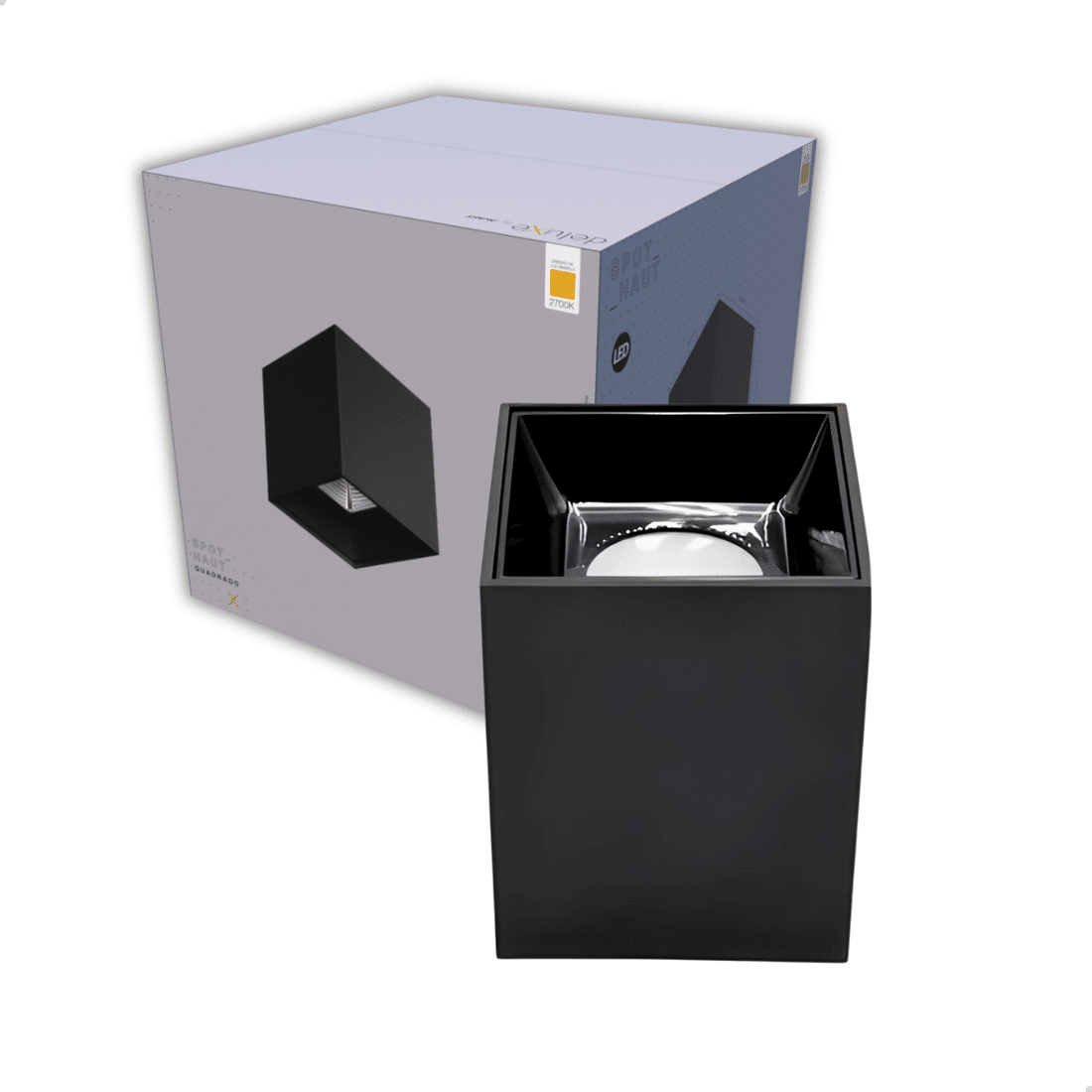 Spot Haut 12W Dicróica Sobrepor Quadrado - Avant Spot Haut 12W Dicróica Sobrepor Quadrado - Avant