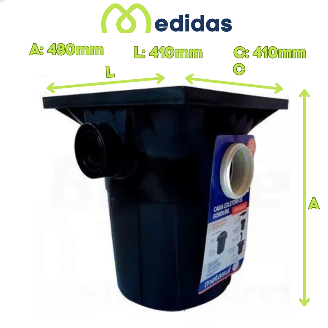 Caixa Coletora de Gordura Premium 41L