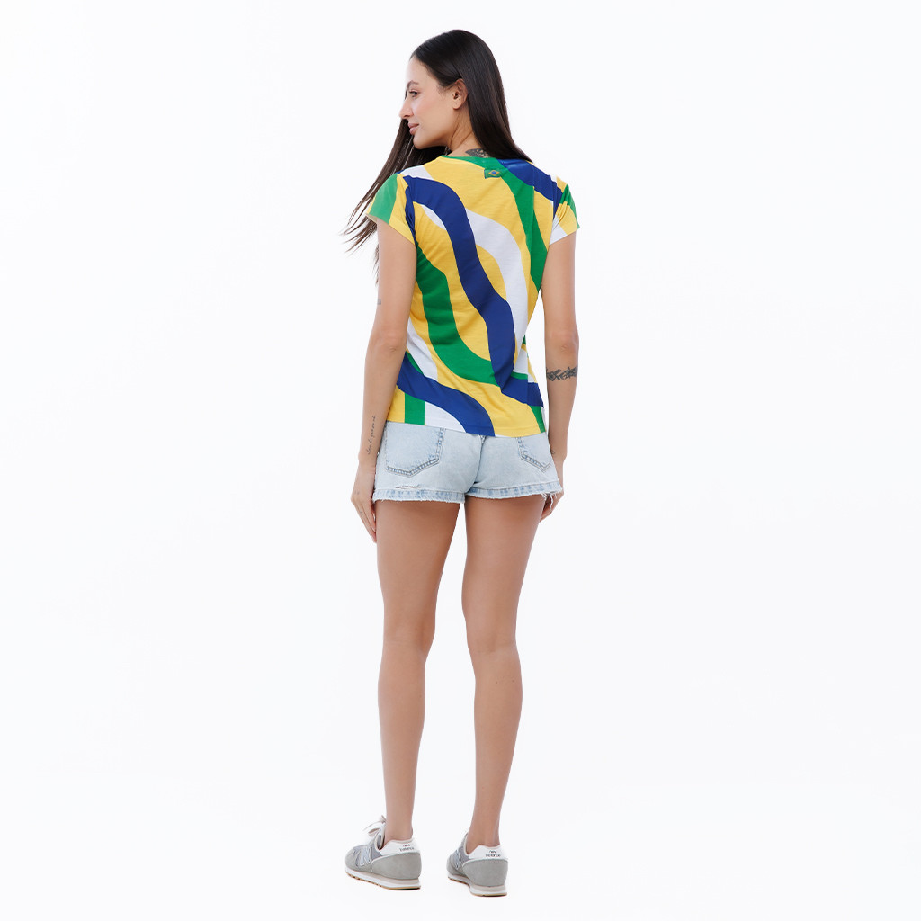 Blusa Feminina Florata Estampada Arara Brasil Cores Blusa Feminina Florata Estampada Arara Brasil Cores