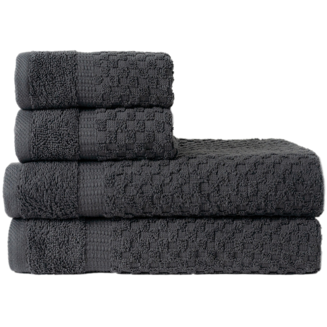 Jogo de Toalha 4 Peças Porto - Chumbo Jogo Banhão