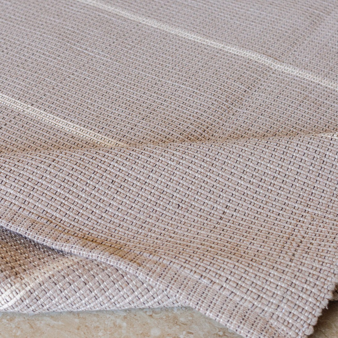 Tapete Artesanal Trama Basic de Sala Listras Areia 200x250