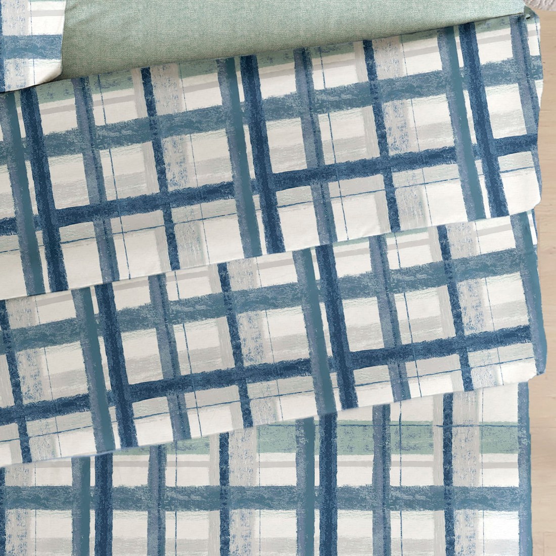 Jogo de Lençol Cama Queen 4 Peças Percal 180 Fios Estampado Haldor