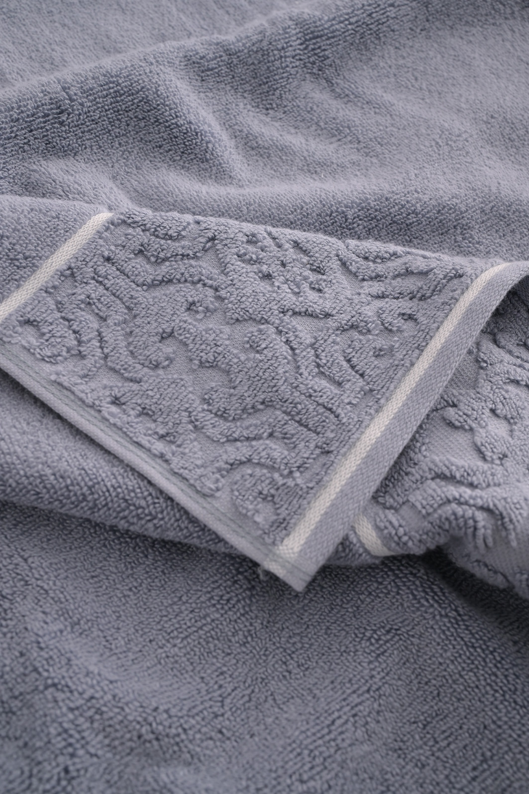 Jogo de Toalha Banho 500g 4 peças Super Soft Zero Twist Arabesco - Azul Jogo de Toalha Banho 500g 4 peças Super Soft Zero Twist Arabesco - Azul