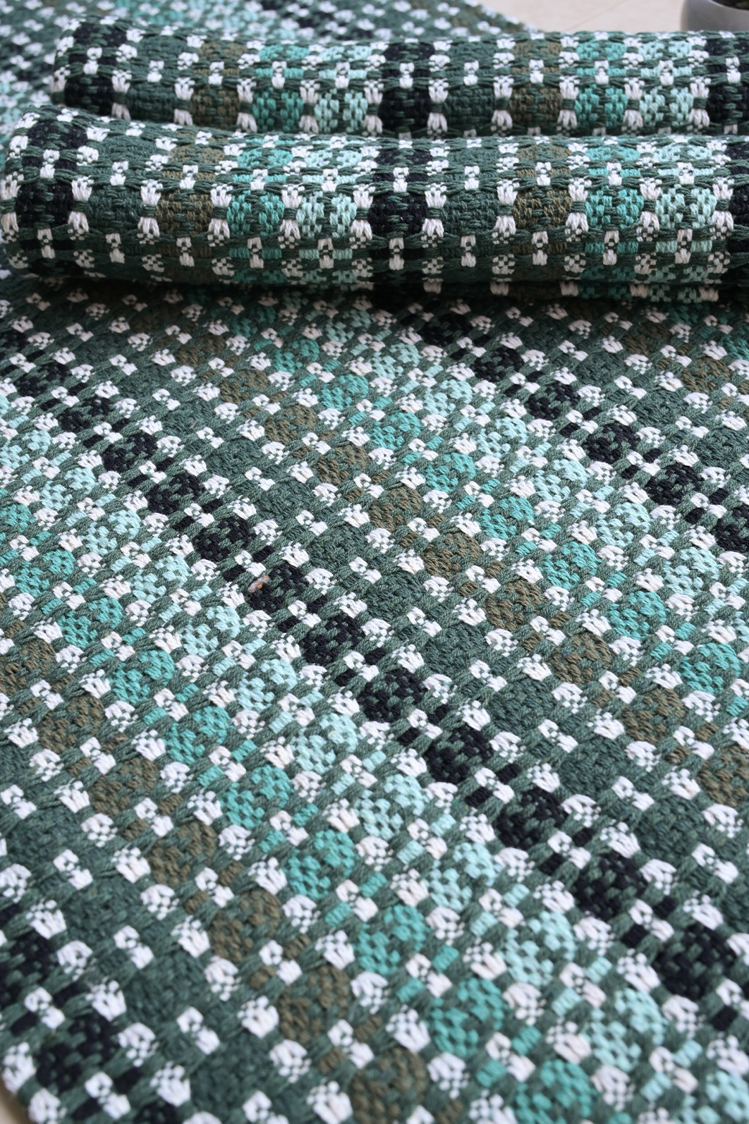 Kit de Cozinha 3 Peças Algodão Indiano Verde Kit de Cozinha 3 Peças Algodão Indiano Verde