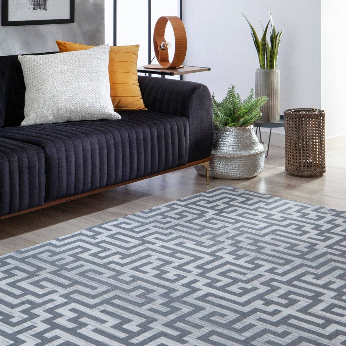 Tapete para Sala Pelo Médio Ultra Macio Lisboa com Antiderrapante 1,40 x 2,00 - Porto