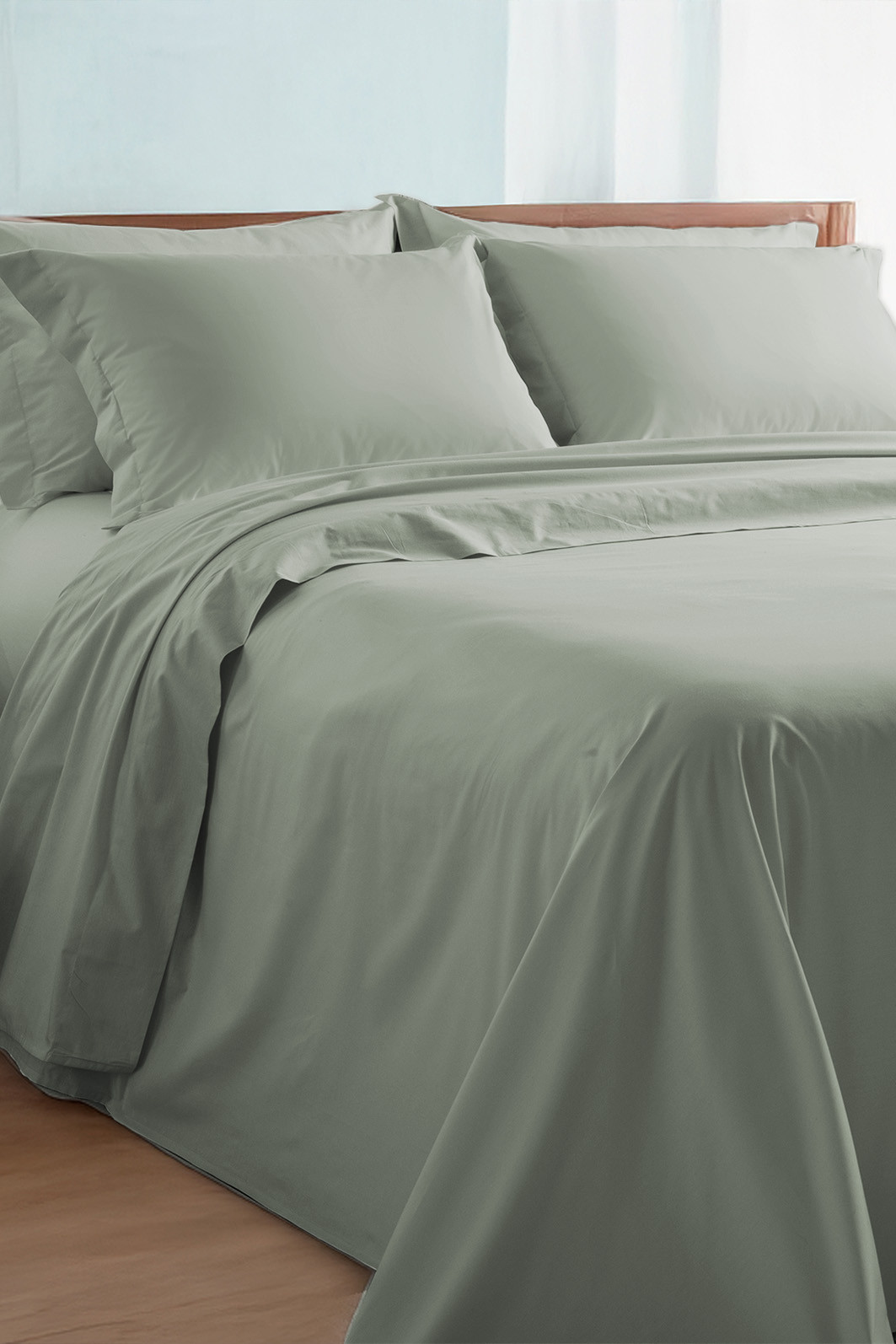 Jogo de Lençol Queen Cetim 400 Fios Pistache Jogo de Lençol Queen Cetim 400 Fios Pistache