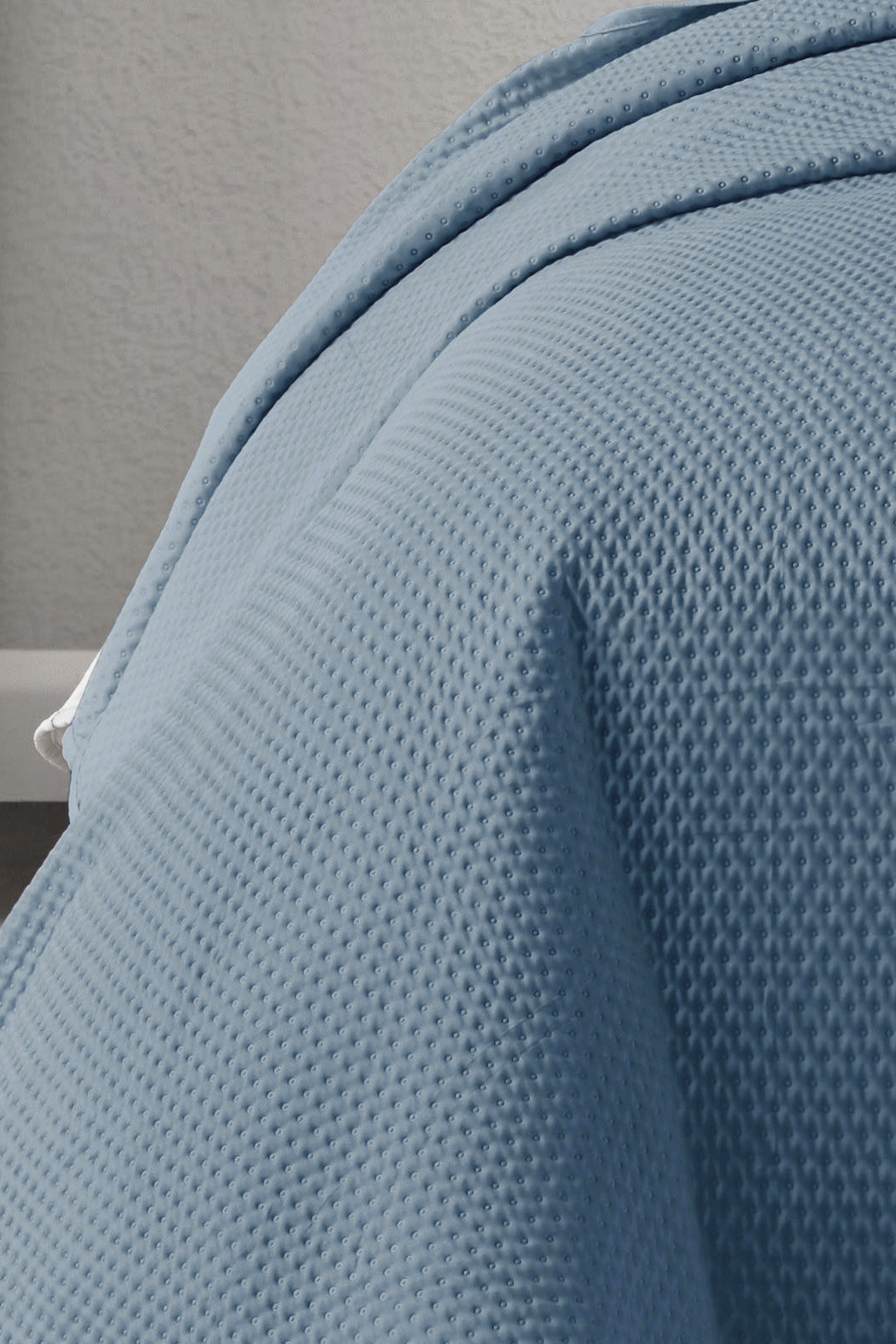 Kit Cobre leito Colcha Solteiro 2 Peças Bouti Microfibra Dots - Azul Kit Cobre leito Colcha Solteiro 2 Peças Bouti Microfibra Dots - Azul