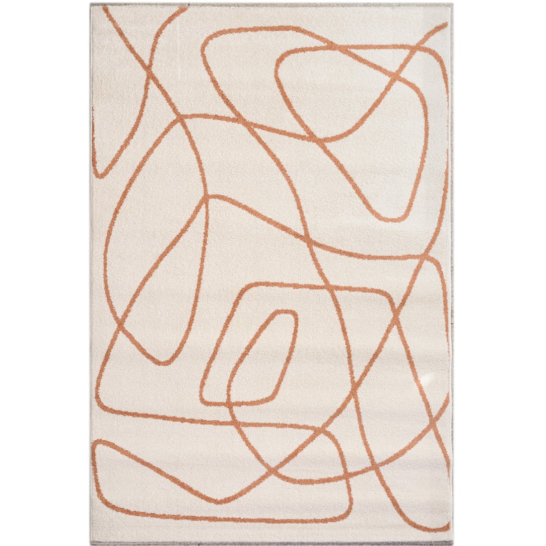 Tapete para Sala Essenciais Organico Tracejado Coral 240x300 Tapete para Sala Essenciais Organico Tracejado Coral 240x300