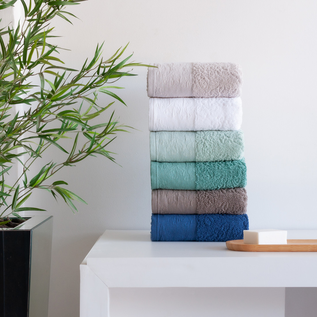 Jogo De Toalhas 5 peças Banho Fio Penteado Splendore Chumbo Jogo De Toalhas 5 peças Banho Fio Penteado Splendore Chumbo