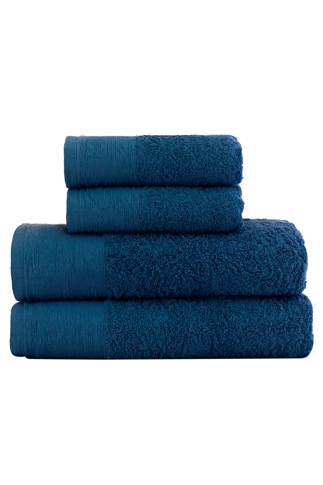 Jogo De Toalhas Banho Fio Penteado Splendore 4 Peças - Marinho Jogo De Toalhas Banho Fio Penteado Splendore 4 Peças - Marinho