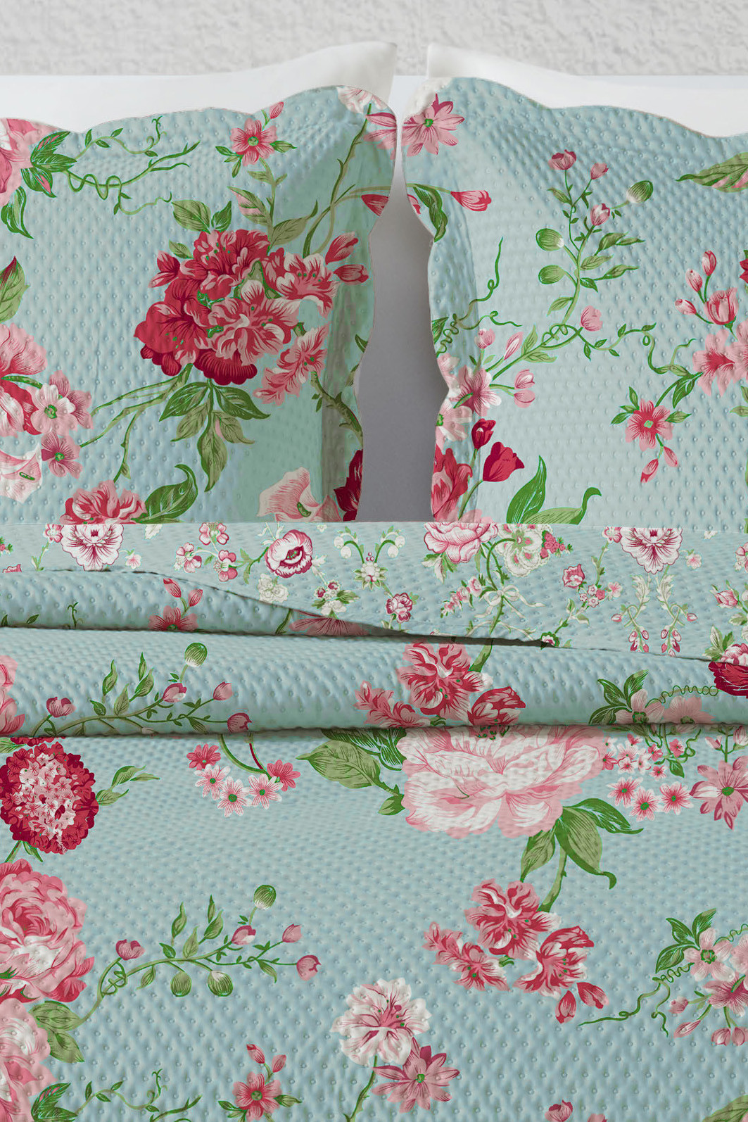 Kit Cobre Leito Colcha Queen 3 Peças Bouti Microfibra Estampada - Eloise Kit Cobre Leito Colcha Queen 3 Peças Bouti Microfibra Estampada - Eloise