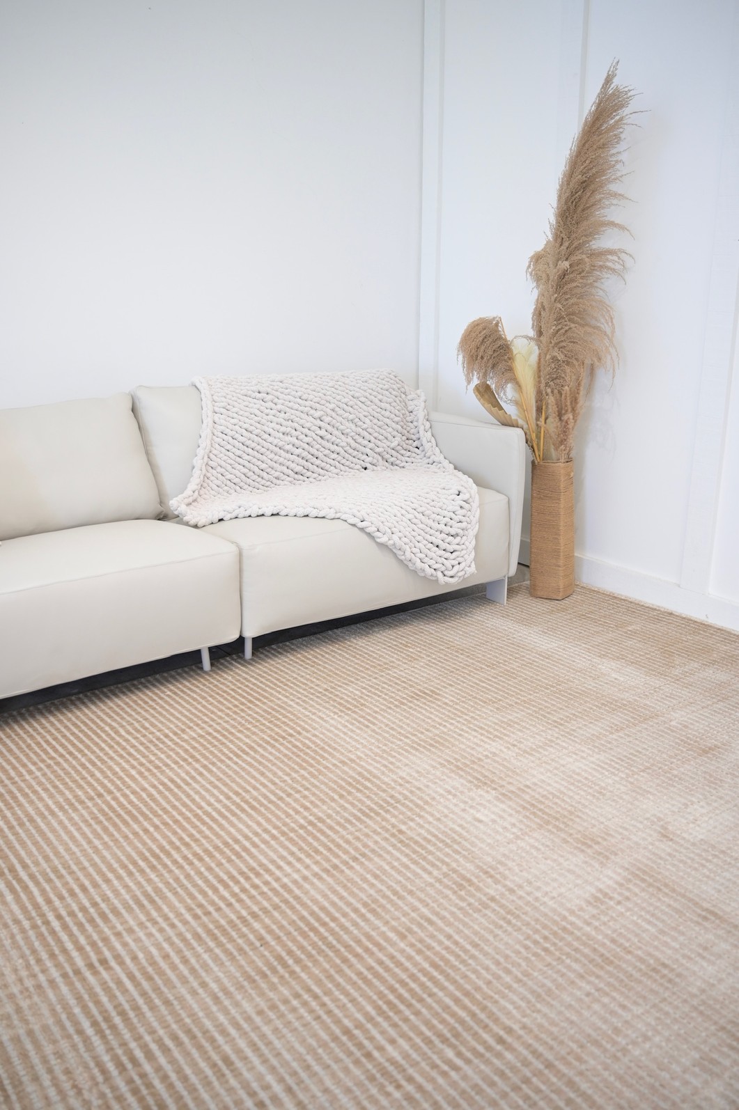 Tapete para Sala 140X200 Leone Listrado Bege