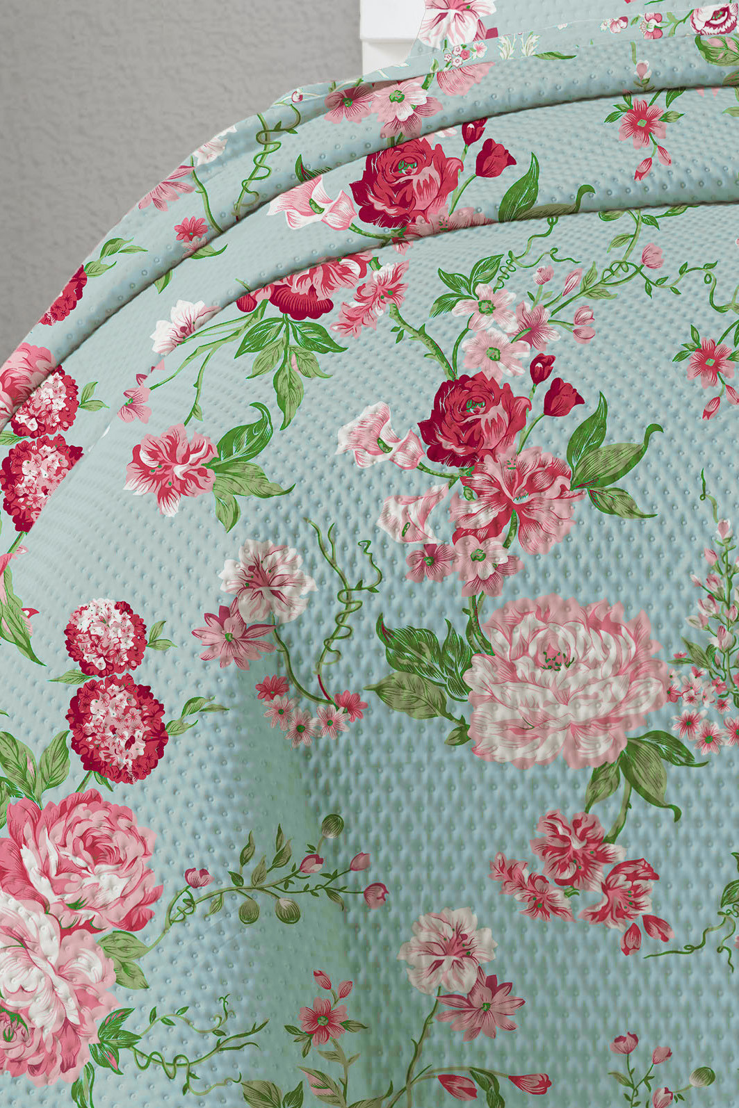 Kit Cobre Leito Colcha Queen 3 Peças Bouti Microfibra Estampada - Eloise Kit Cobre Leito Colcha Queen 3 Peças Bouti Microfibra Estampada - Eloise