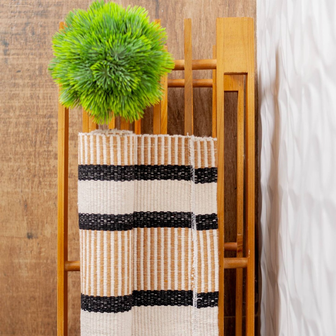 Tapete para Cozinha Algodão Linhas - Mostarda Tapete para Cozinha Algodão Linhas - Mostarda