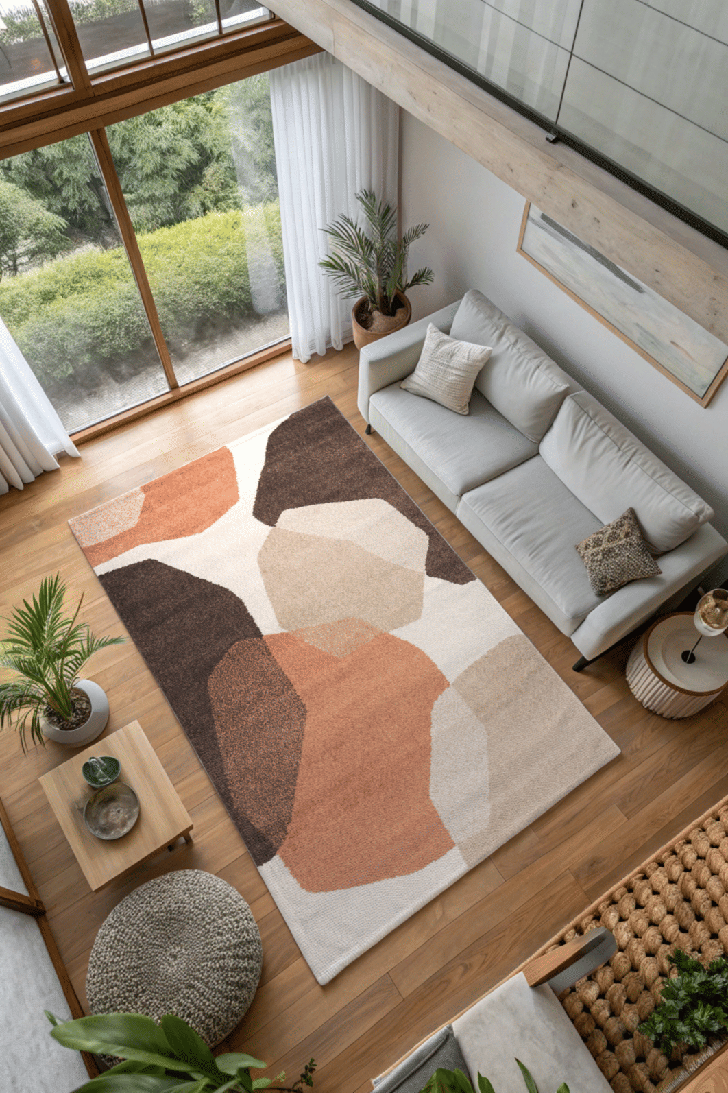 Tapete para Sala Essenciais Organico Pedras Terracota 200x250