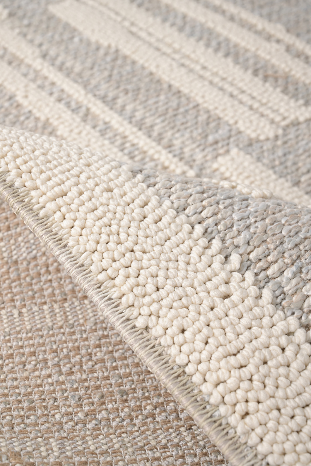 Tapete Turco Relex 160x230 Bege e Cinza Tapete Turco Relex 160x230 Bege e Cinza