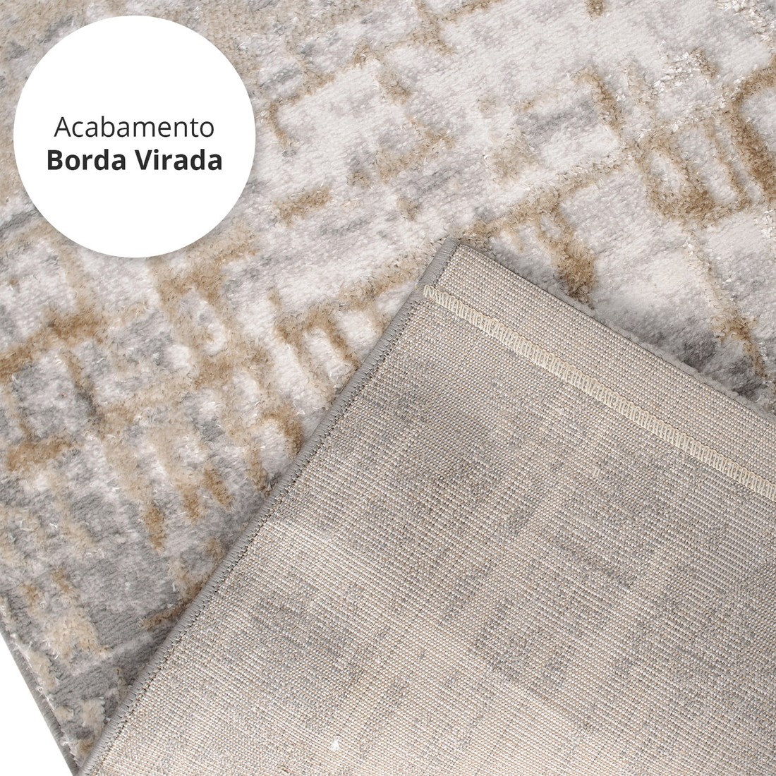 Tapete Sala Perfil Leve Caspian Estonado Off White e Cinza 300x400