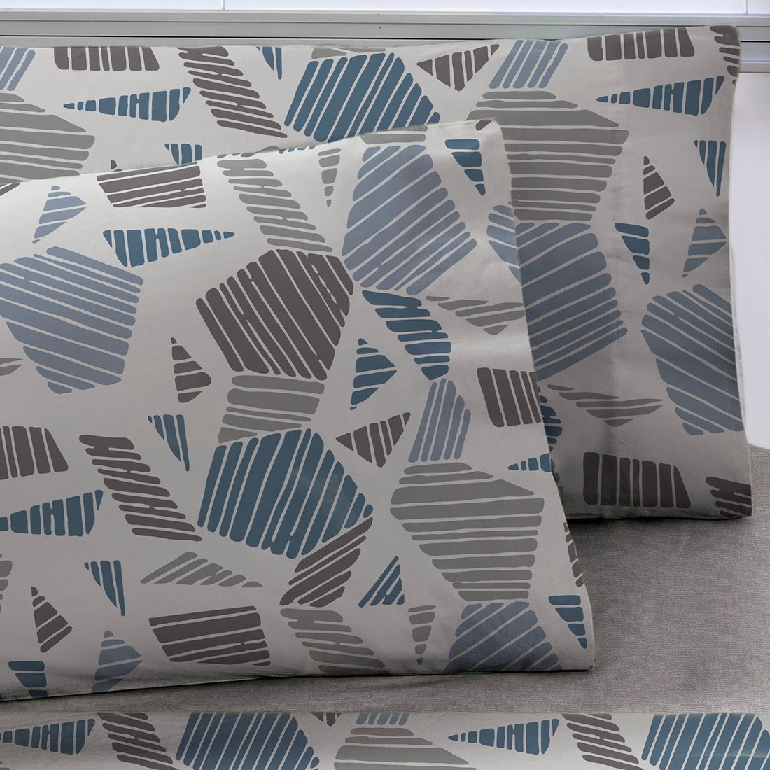 Jogo de Lençol Cama Casal 4 Peças Percal 180 Fios Estampado Osdor