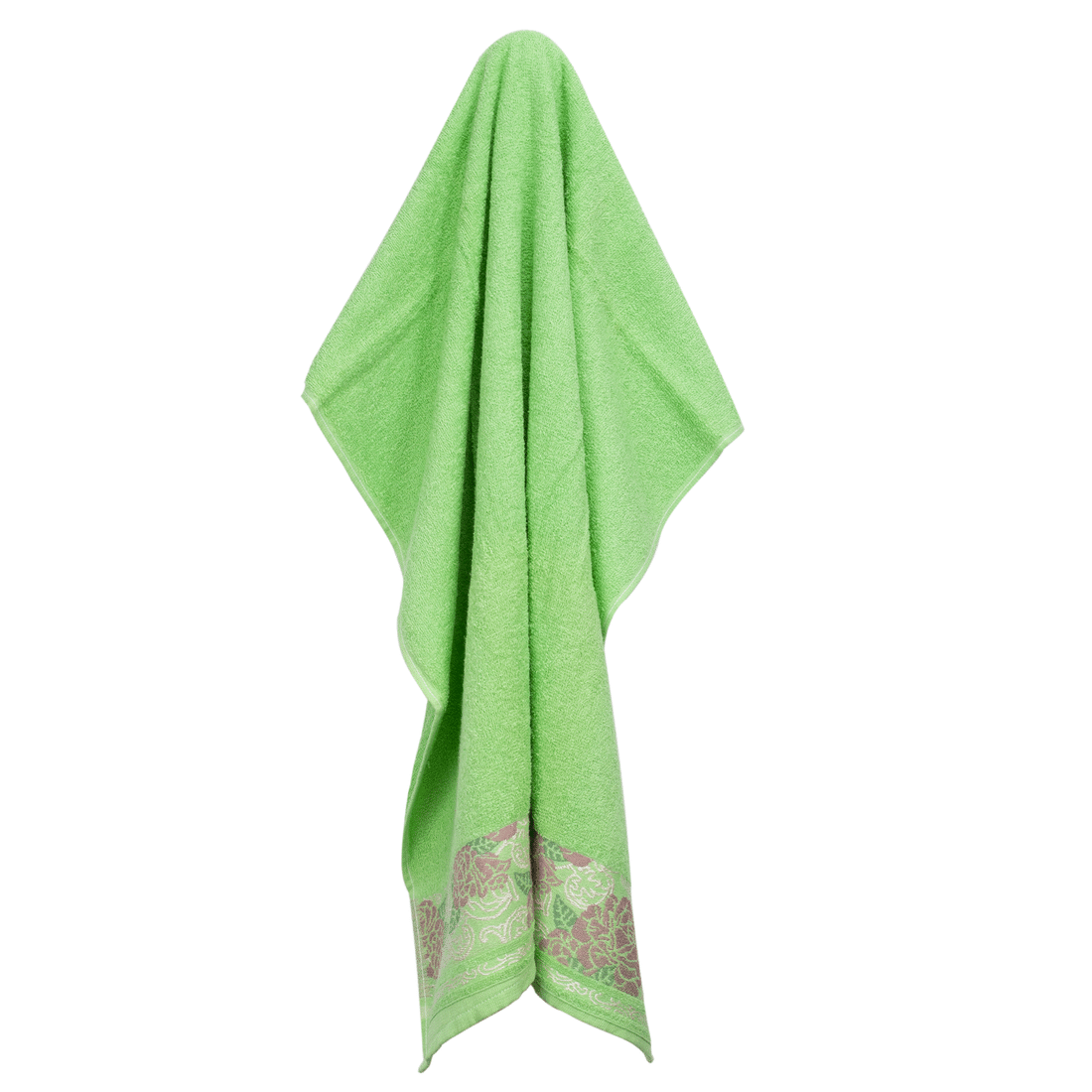 Toalhas de Banho Jacquard Flores Jogo com 2 Peças Verde - Atlântica Toalhas de Banho Jacquard Flores Jogo com 2 Peças Verde - Atlântica
