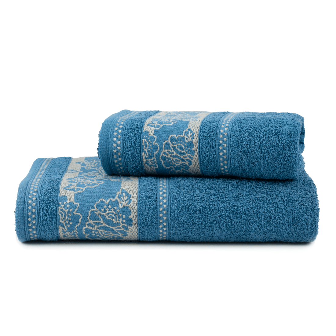 Toalhas de Banho Jacquard Aflorá Jogo com 2 Peças  Azul - Atlântica Toalhas de Banho Jacquard Aflorá Jogo com 2 Peças  Azul - Atlântica