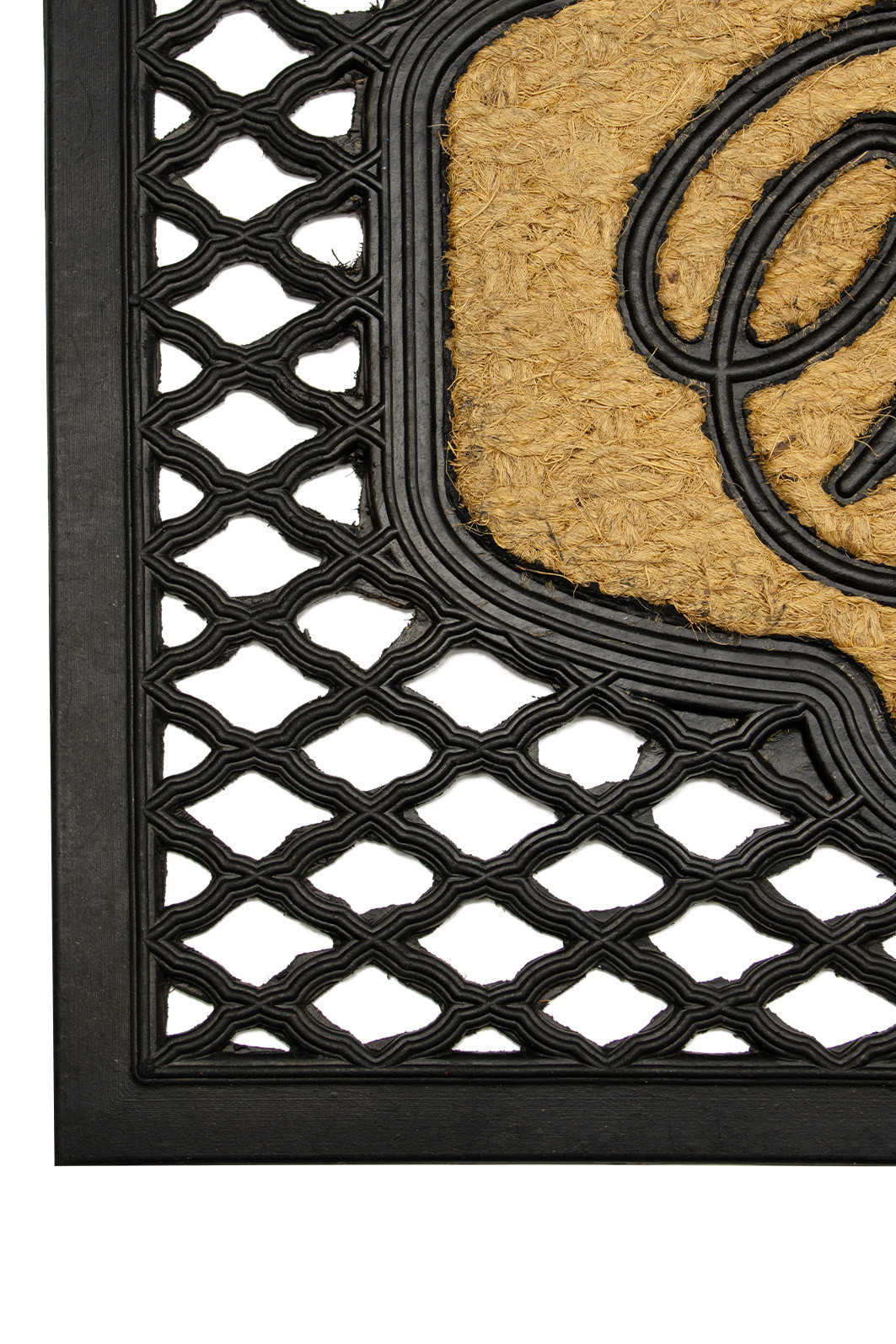 Tapete Capacho Borracha e Fibra de Coco 45x75 Treliça