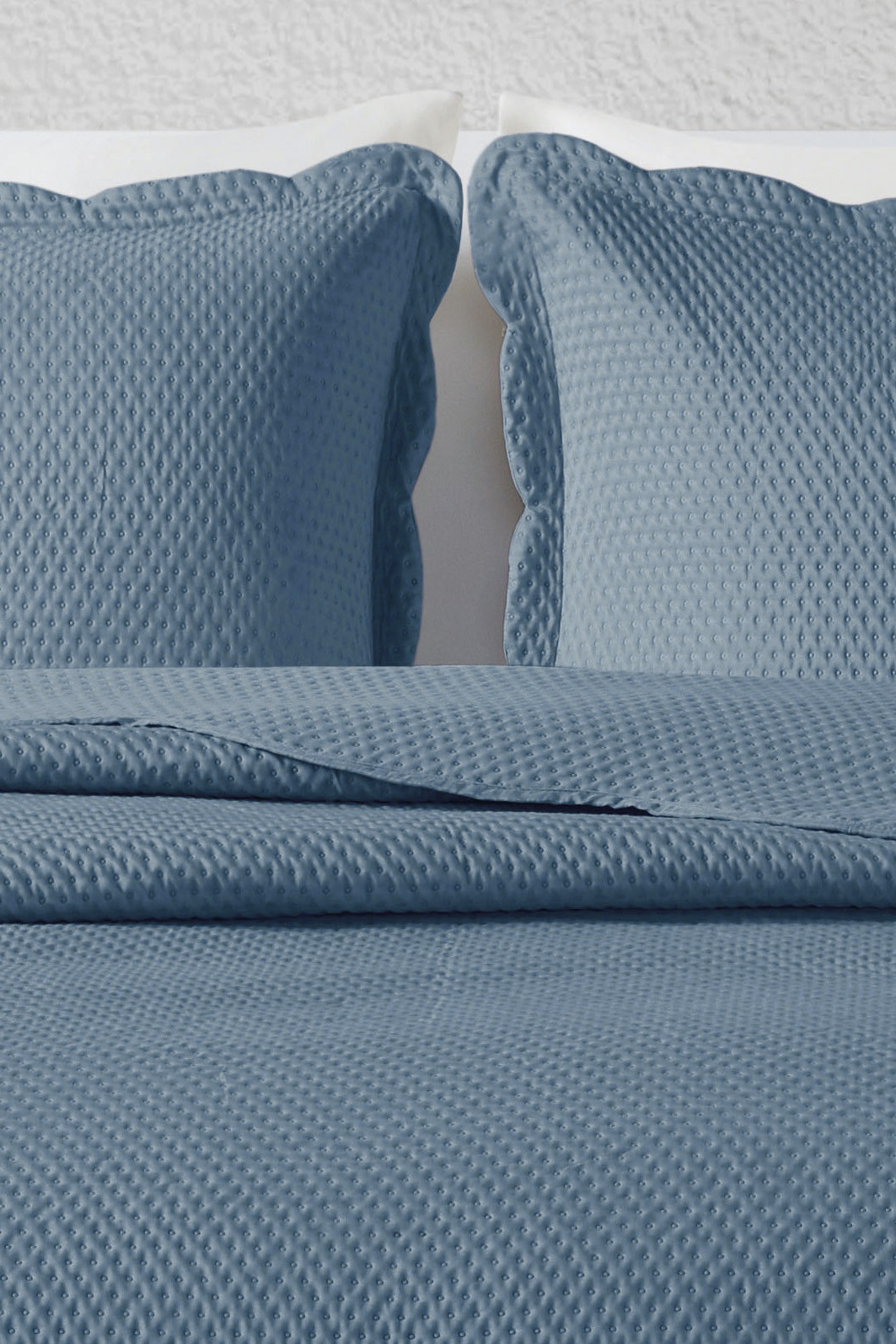 Kit Cobre leito Colcha Solteiro 2 Peças Bouti Microfibra Dots - Azul Kit Cobre leito Colcha Solteiro 2 Peças Bouti Microfibra Dots - Azul