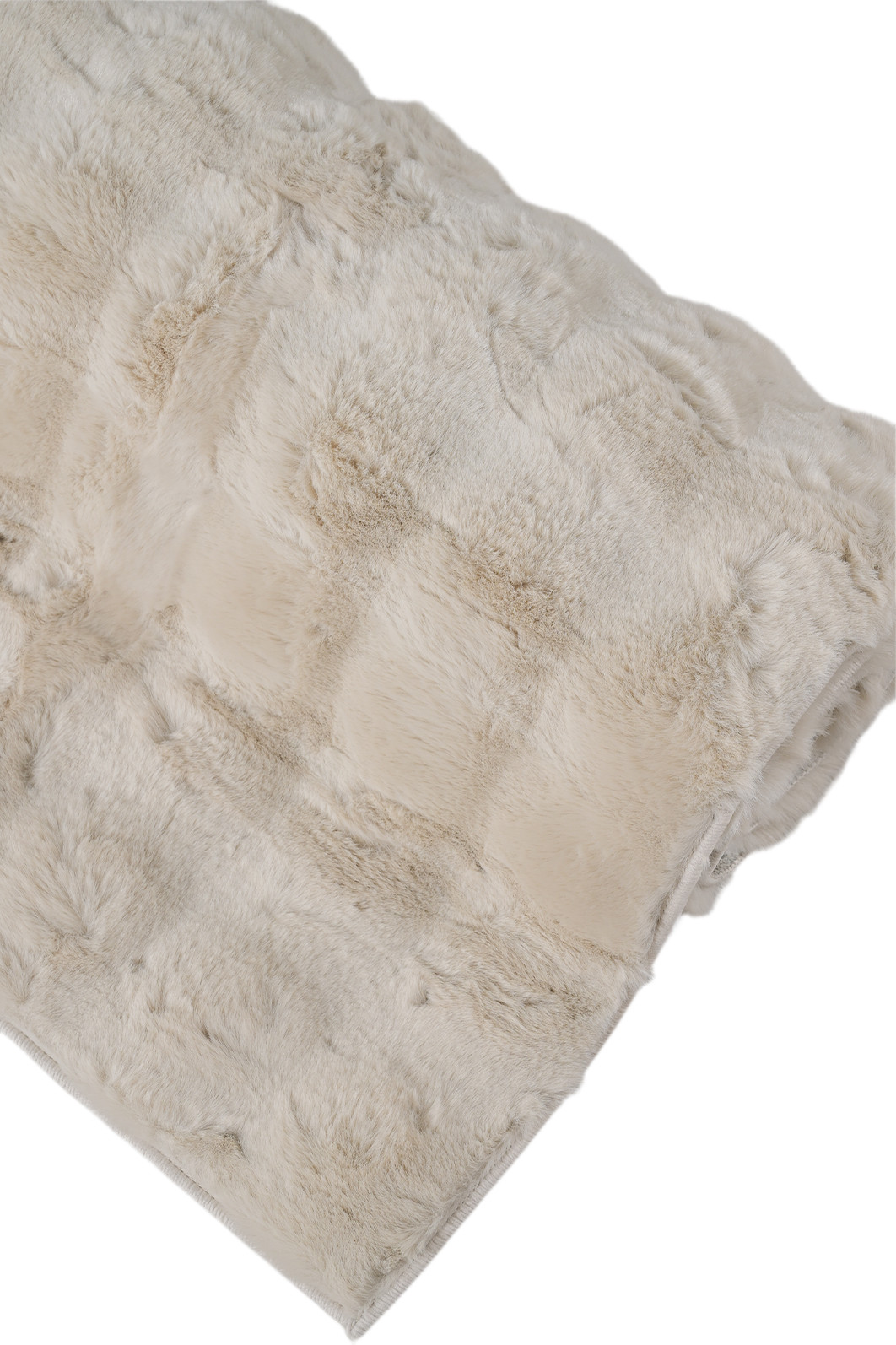 Tapete Pele de Coelho Livy Marfim Redondo 2,0m Tapete Pele de Coelho Livy Marfim Redondo 2,0m