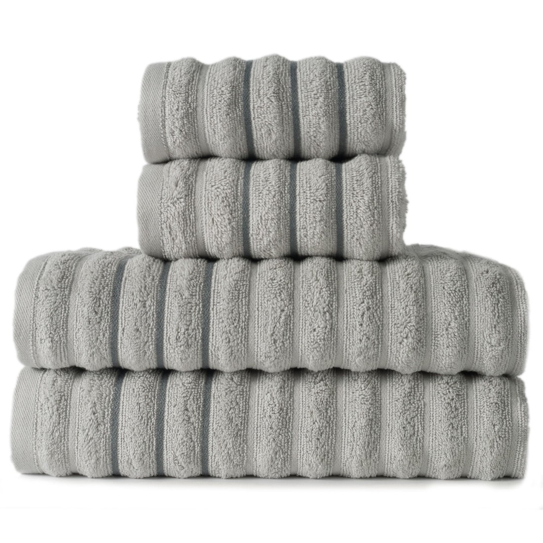 Jogo de Toalha 4 Peças Wave - Cinza Jogo Banhão Jogo de Toalha 4 Peças Wave - Cinza Jogo Banhão