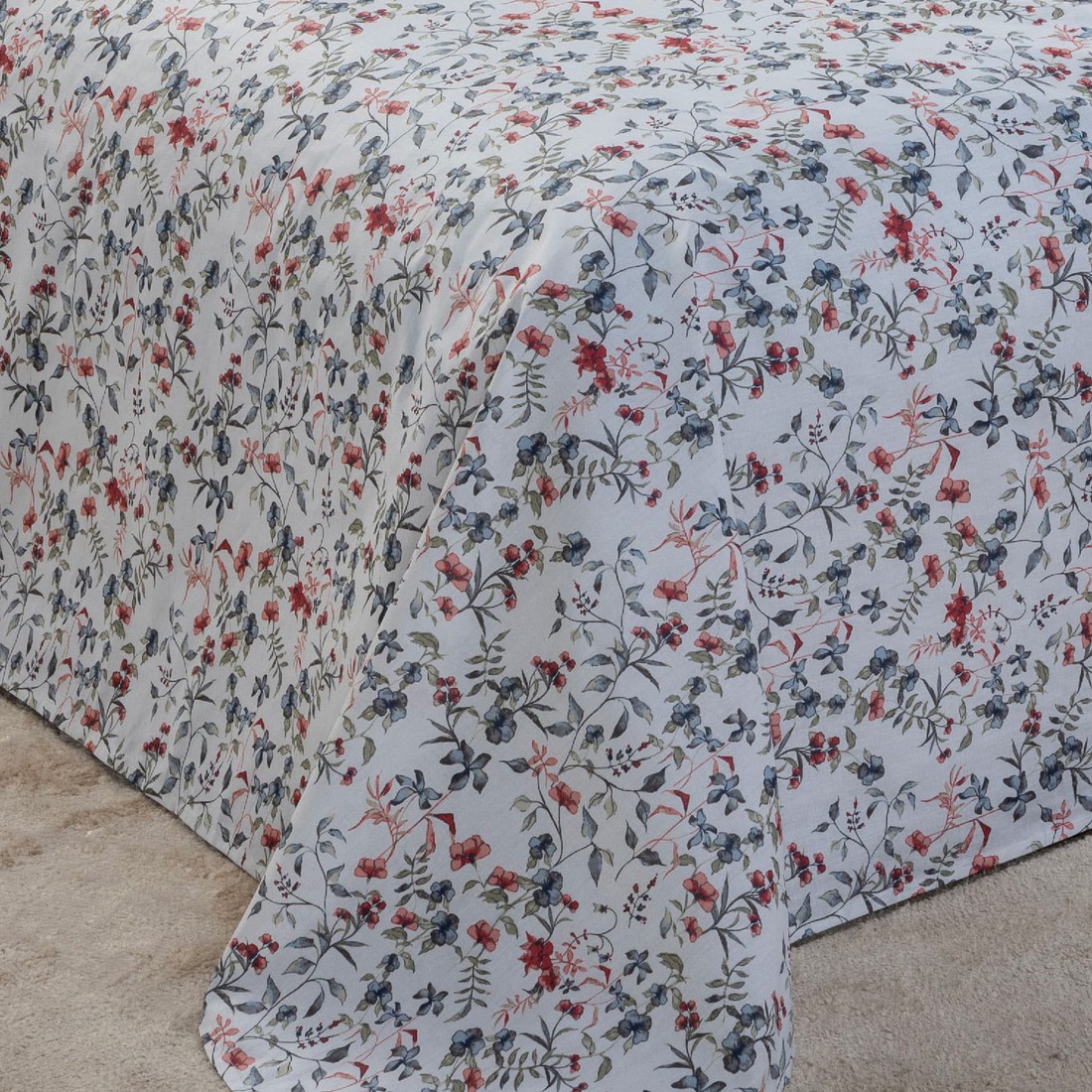 Jogo de Cama Casal 4 Peças 130 Fios 100% Algodão - Corin