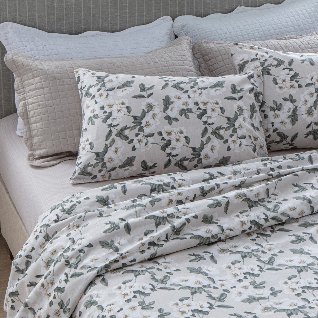 Jogo de Cama Solteiro 3 Peças 150 Fios 100% Algodão - Jaqueline