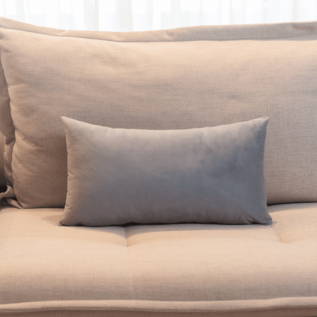 Capa de Almofada Veludo Premium Decorativa - Cinza Arcade 30cm x 50cm